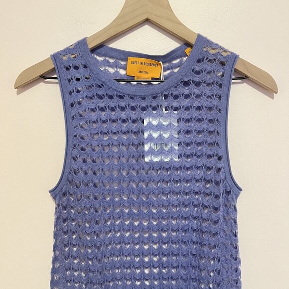 NWT Guest In Residence Gigi Hadid Seashell Tunic in Purple 100% Cashmere Medium - Picture 13 of 13